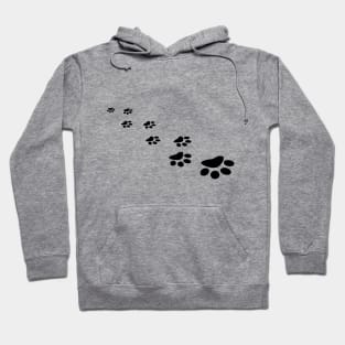 Image: Animal paw prints (black) Hoodie